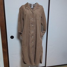 UNIQLO Brown Shirt Dress Long Sleeve Jacket