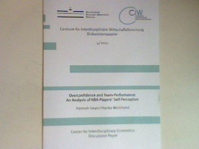Overconfidence and Team-Performance : An Analysis of NBA-Player's Self-Perceptio