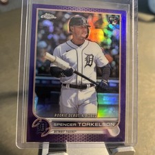 2022 Topps Chrome Update Spencer Torkelson Purple Refractor Rookie Debut #USC157