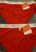 Nwt Hanes Originals Large 2 Bikini Briefs Cotton Panties Underwear Undies New