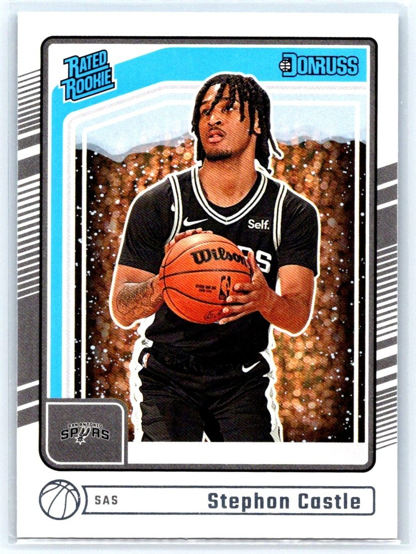 2024-25 Panini Donruss - Rated Rookie Stephon Castle #244 (RC) Spurs 