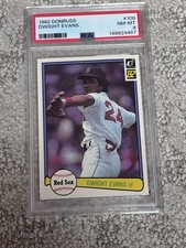 PSA 8 BASEBALL CARD 1982 DONRUSS DWIGHT EVANS BOSTON RED SOX