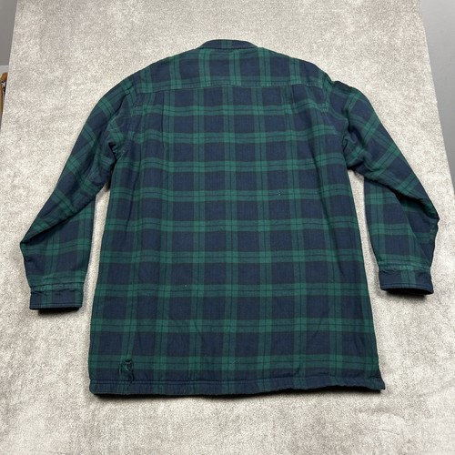 Camisa LL Bean Para Hombres Grande Alta LT Franela Forrada de Vellón Chaqueta a Cuadros Ropa de Trabajo - Imagen 4 de 8
