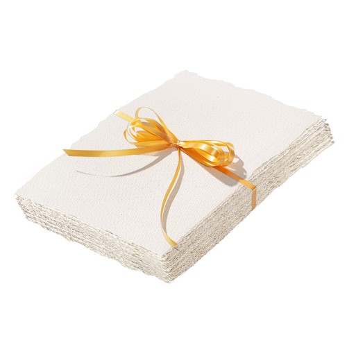 Prudiut 25 Sheets Cotton Watercolor Paper, 300 GSM, 4 X 6 Inch, White, Textured, Deckled Edge, Ideal For Watercolors, Wedding Invitations, Cards, Crafts - View #7