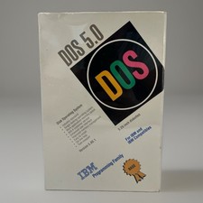 Vintage IBM DOS 5.0 Version 5.00.1 5.25 Diskettes NOS Factory Sealed 1992