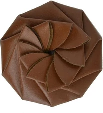 Genuine Leather Coin Purse Change Pouch Spiral Squeeze Design 92808BR