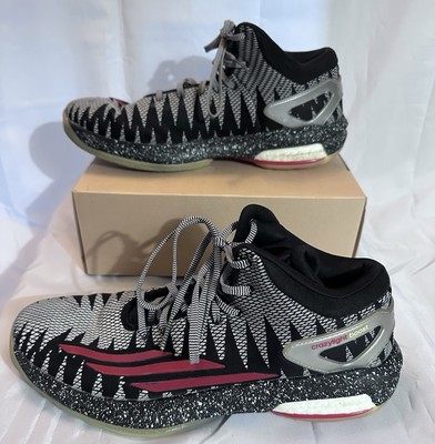 Adidas CrazyLight Boost 12.5 Black Red Basketball Shoes Mens Athletic Sneakers