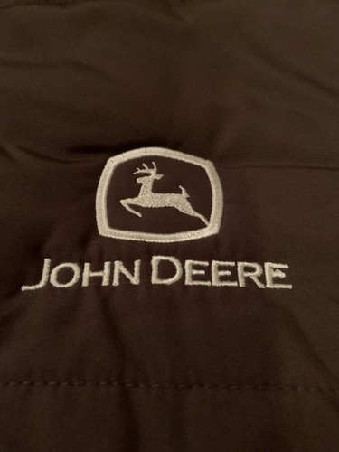 John Deere Brown Puffer Vest Mens Size XL - Picture 2 of 8