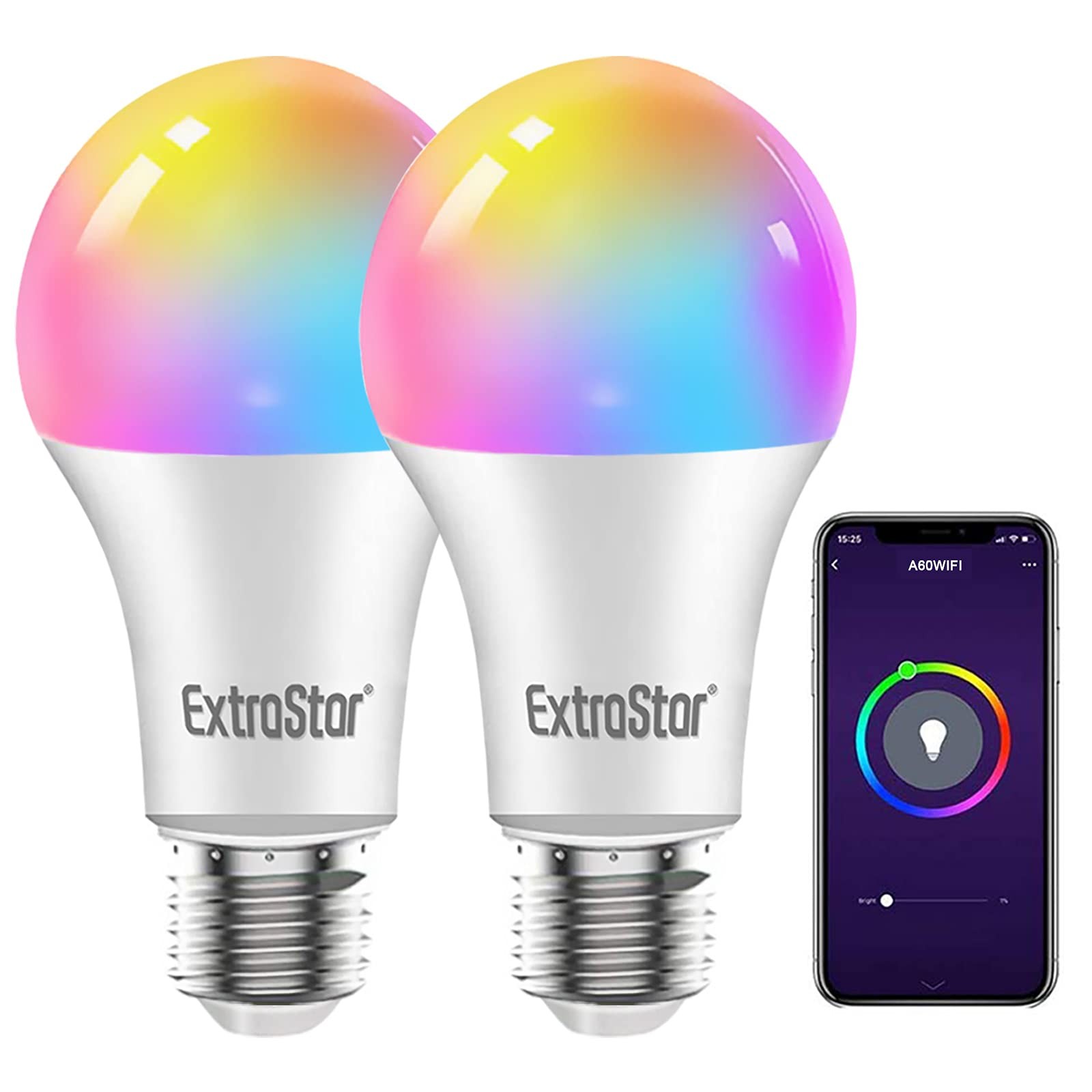 Ampoule Connectée WiFi E27 10W RGB 16 Millions de Couleurs Dimmable