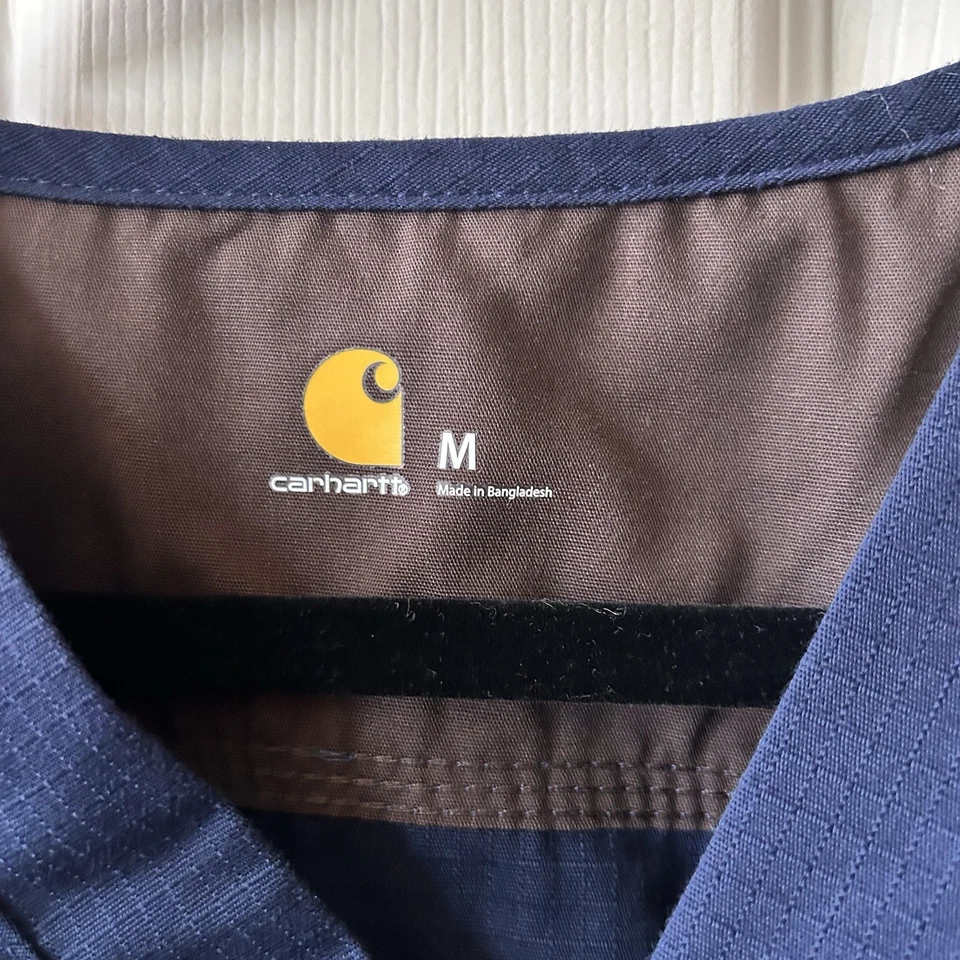 Carhartt Men’s Ripstop Scrub Tops Lot of 2 – Size Medium – Navy & Olive Green - Image 4 of 4