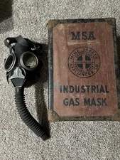 MSA Burrell Gas Mask with Box (Not Original Box) Rare