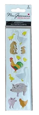 Ltd. Edition +Rare Mrs Grossman's Sparkle FARM ANIMALS~Duck~RABBIT~Pig~2 Sheets