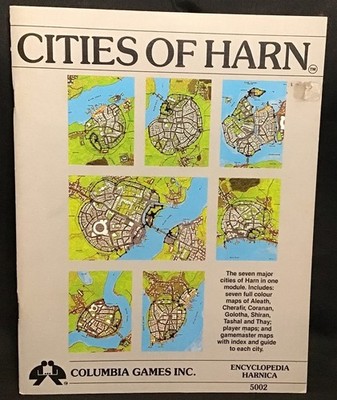 Cities of Harn ~ Columbia Games 5002 ~ 1983 ~ VGC ~ OEJ
