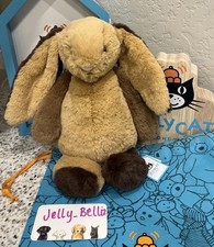 Jellycat Bashful Patchwork Brown Bunny Authentic for sale online