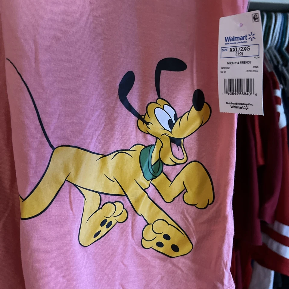 Camisa Disney Mickey Mouse Mujer Junior Talla 2XL NUEVA CON Etiquetas Rosa Foto 4 de 4