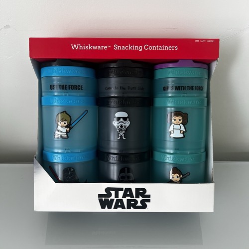 Nuovi contenitori per snack STAR WARS Whiskware Luke Skywalker Stormtrooper & Leia