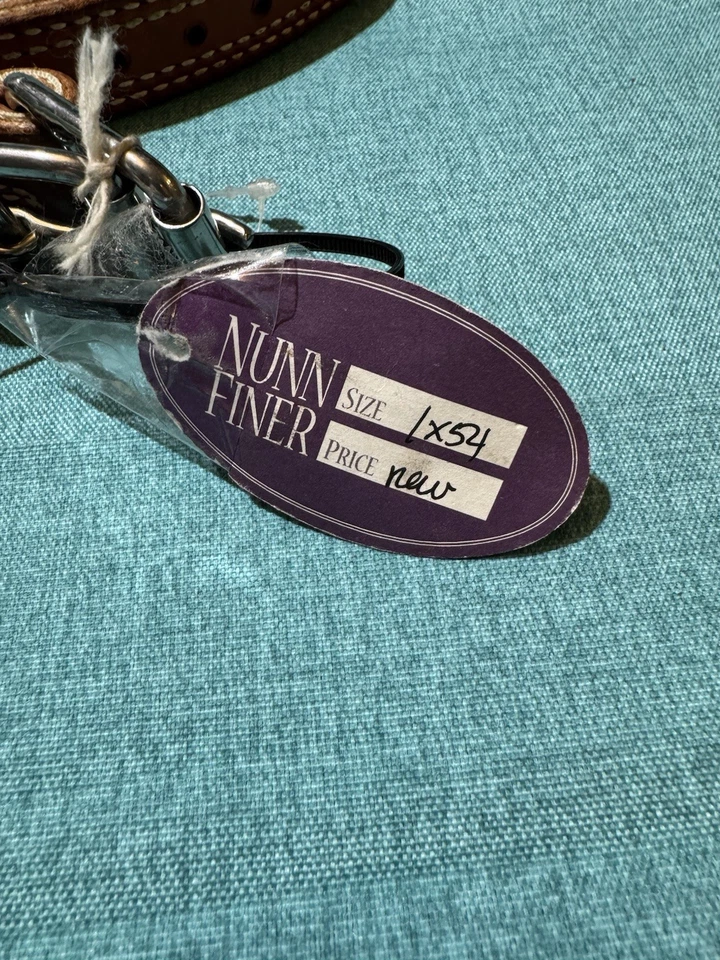 NUEVO Nunn Finer Nylon Estribo Central Cuero 1”x54” Castaño Foto 2 de 2