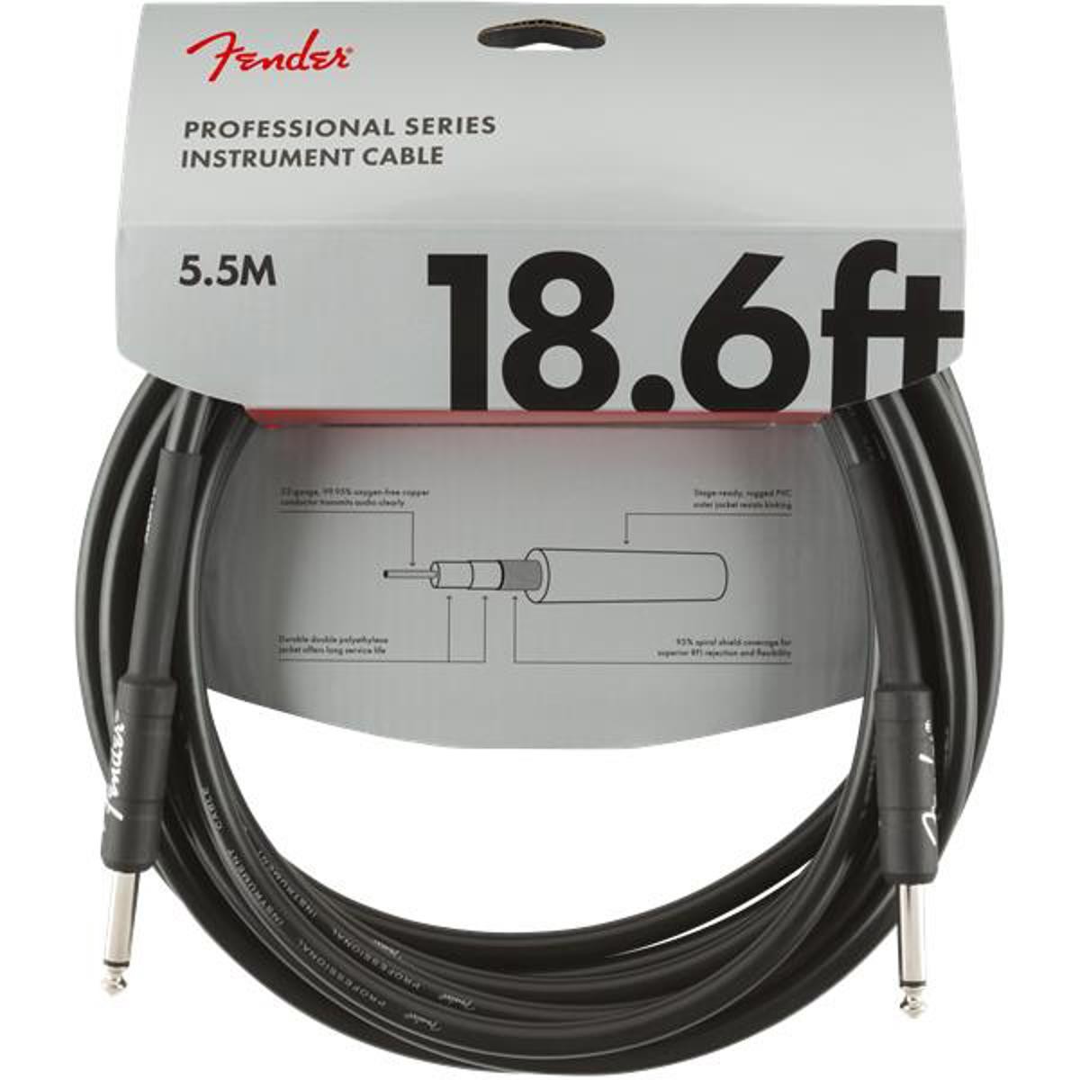 Приборный трос серии Fender Professional 186 Прямой Черный 6990₽