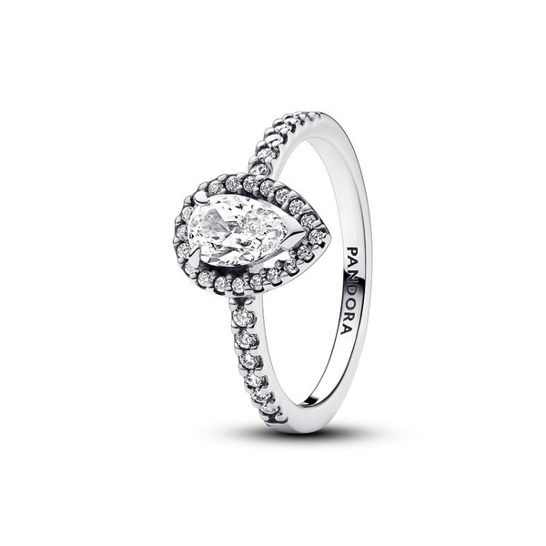 Pandora 192835C01 Ring Damen Funkelnder Birnen-Kranz Zirkonia Silber Gr. 50-image