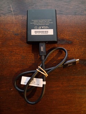 OWC Thunderbolt 3 Dual DisplayPort 1.4 Adapter | Mac Compatible Dual 8k