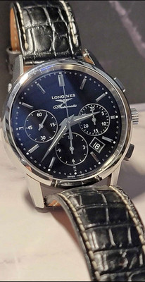 Longines Master Collection Chronograph Black Dial 40mm Steel Box/Papers L2.749.4