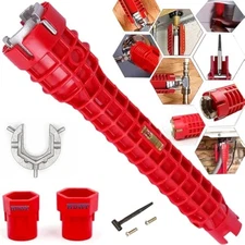 8 in 1Multifunctional Kitchen Faucet Sink Basin Wrench, Kitchen Drain 