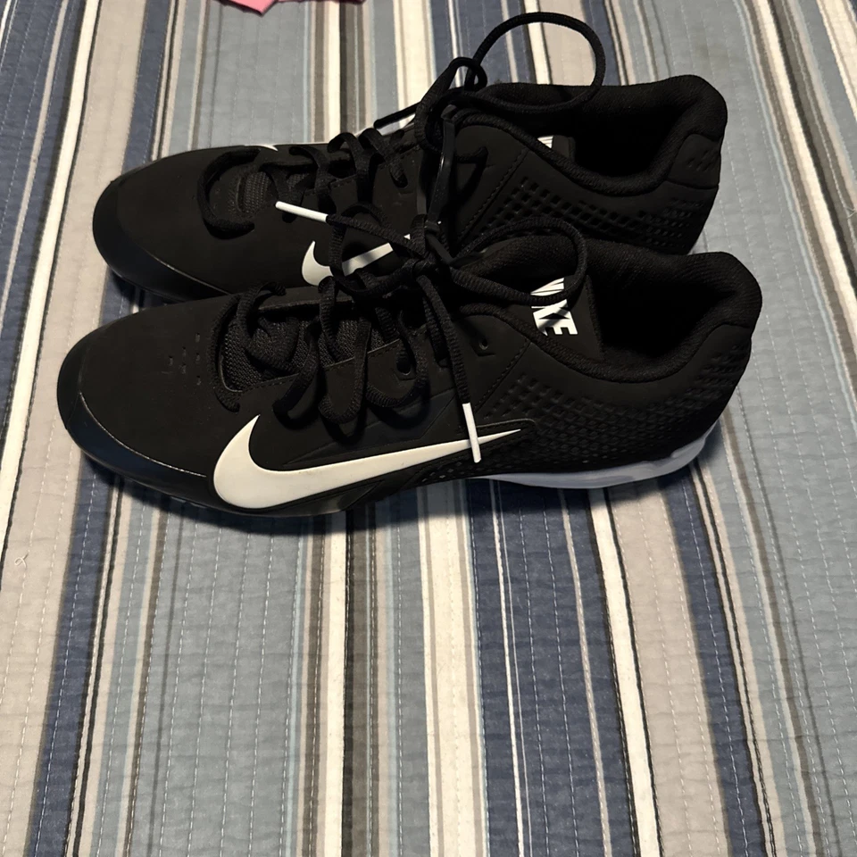 Botines de béisbol Nike Vapor Strike para hombre talla 11 negro blanco logotipo prácticamente nuevos Foto 2 de 4