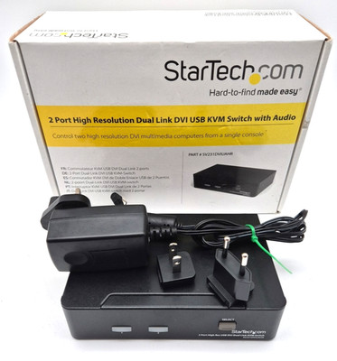 Startech 2 Port High Resolution Dual Link DVI USB KVM Switch mit Audio