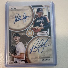 Topps 2025 Museum Dual Autograph Nolan Ryan Paul Skenes Astros Pirates 19/25