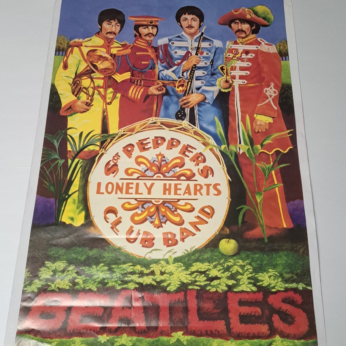Vintage Beatles Poster Sgt Peppers Lonely Hearts Club Band