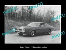 Dodge 1972 Charger Launch Press Photo Old Large Historic Photo