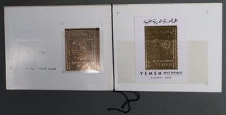 Mayfairstamps Yemen JFK Gold Foil Stamp & Souvenir Sheet cca_22459