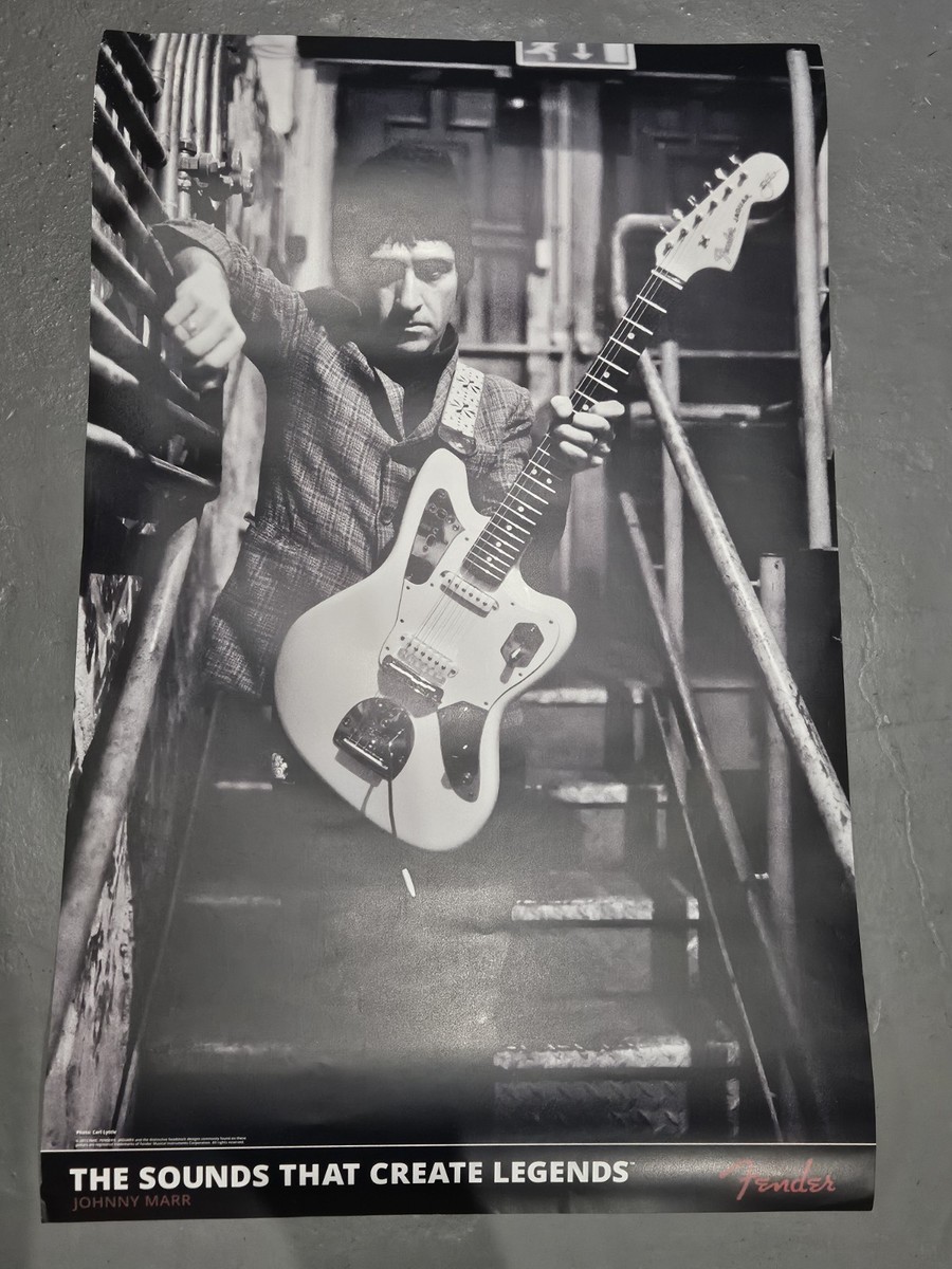 FENDER POSTER ~ Johnny Marr Morrissey Fender Jaguar 24x37 The