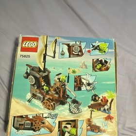 LEGO Angry Birds Piggy Pirate Ship 75825 Complete Set with Box and plane attack