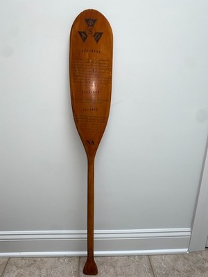 Vintage 1966 Alpha Phi Omega Fraternity Double Sided Paddle with 49 Signatures.