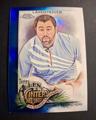 /150 Topps 2022 Allen & Ginter Chrome Blue Refractor  John Landsteiner RC #290