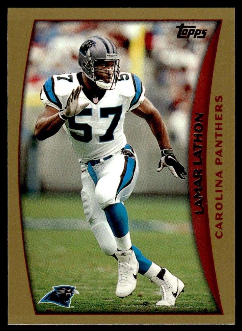 1998 TOPPS FOOTBALL CARD LAMAR LATHON #143 CAROLINA PANTHERS 7554
