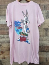 Vintage Bugs Bunny Nightgown 1995 Warner Bros One Size Good Shape Single Stitch