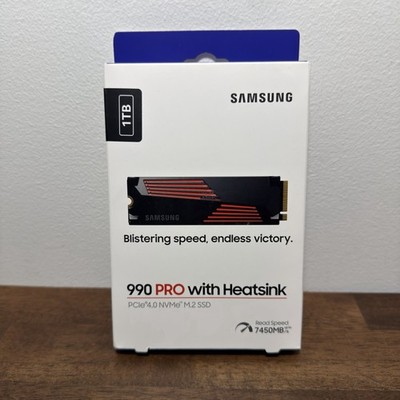 1TB SAMSUNG 990 PRO NVME M.2 2280 SSD with Heatsink 7,450MB/s MZ-V9P1T0GW PS5/PC