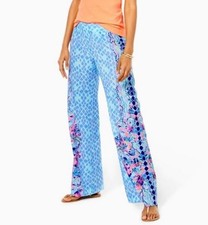 Lilly Pulitzer NWT 128 Women  s Harbor Palazzo pants size S Blue F1