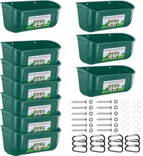 Chicken Feeder Waterer 10 Pack Duck Feeder Supplies Hanging Fence Feed Trough