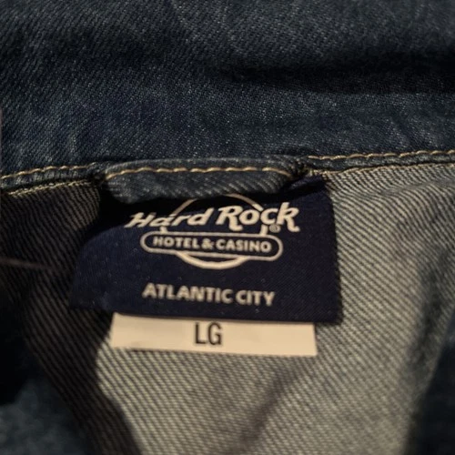HARD ROCK CASINO Atlantic City Denim Jean Jacket BRAND NEW WITH TAGS SZ LARGE image 15