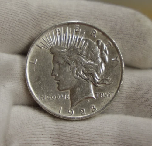 1923 US Peace Silver Dollar $1 XF (Cleaned)