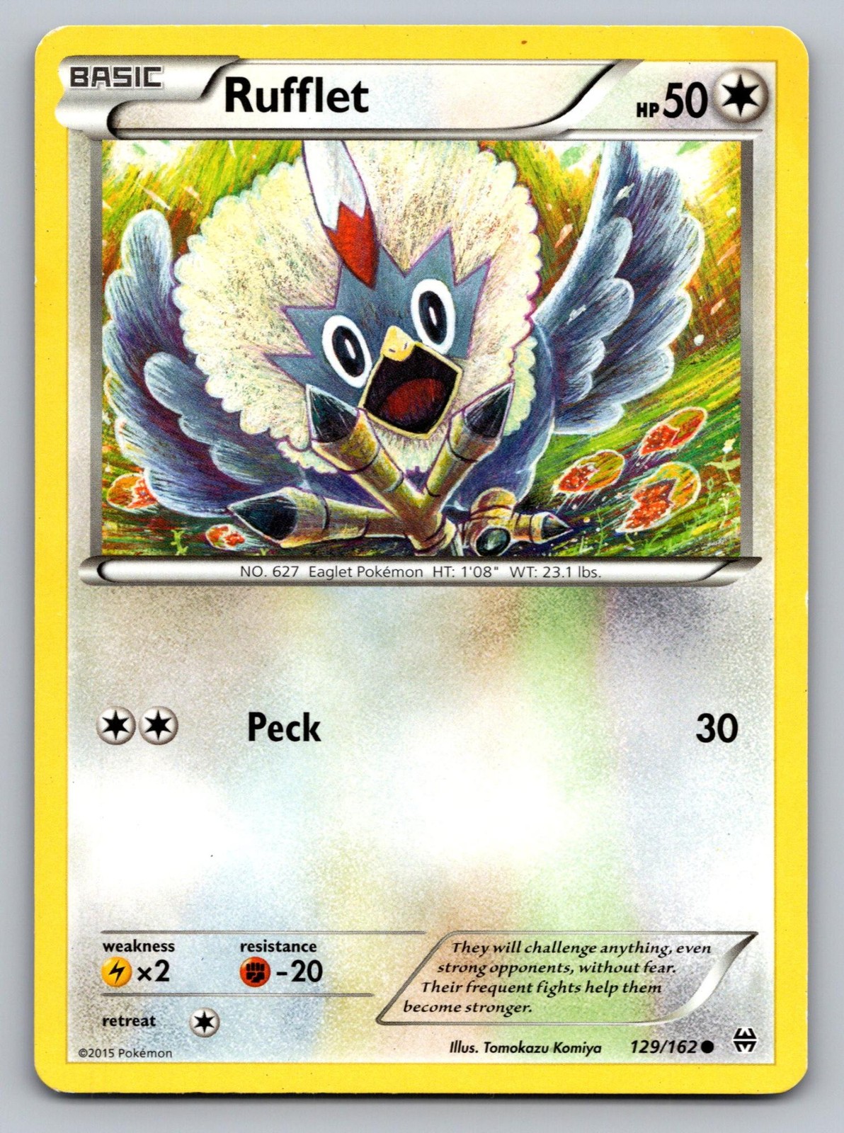 Rufflet 129/162 Common BREAKthrough Pokemon Lightly Played