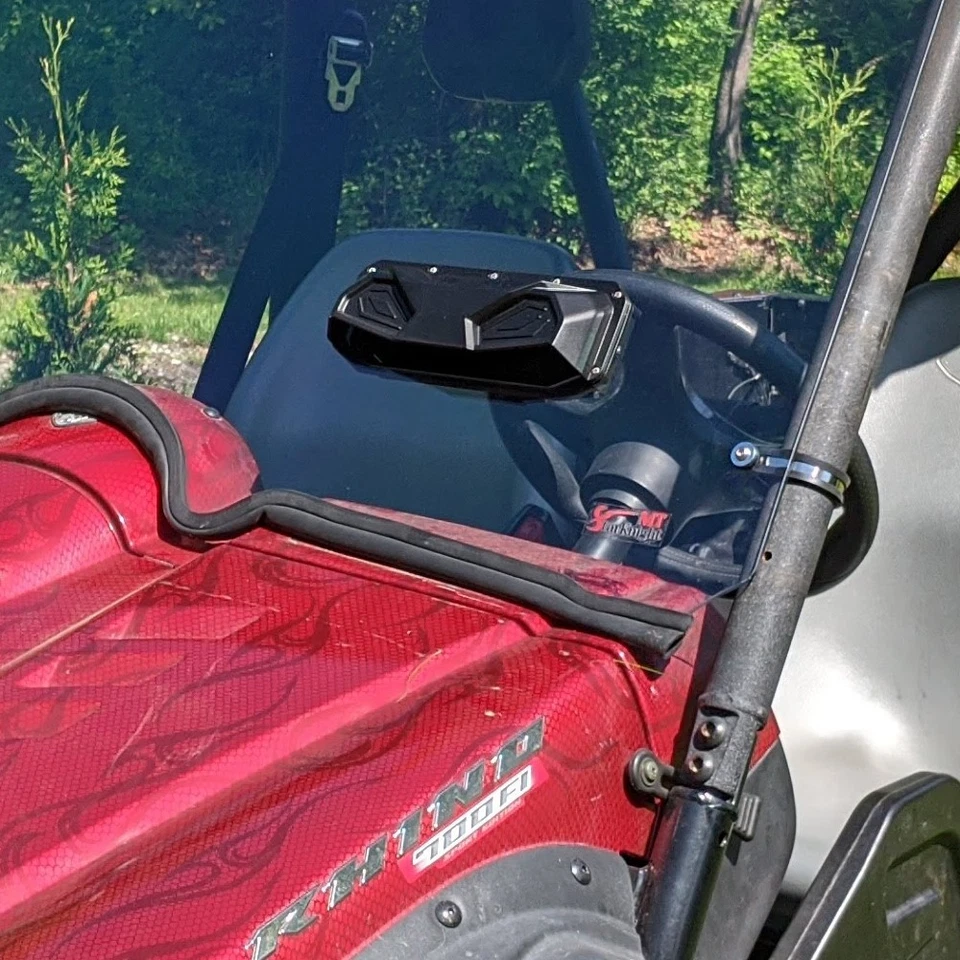 For Yamaha Rhino 450 660 700 2006-2013 Front Full Windshield with 2 Vents Window - Image 3 of 4