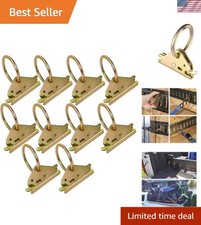 Heavy-Duty E Track O Rings Tie Down Anchors - 10 Pack for Secure Cargo Transport