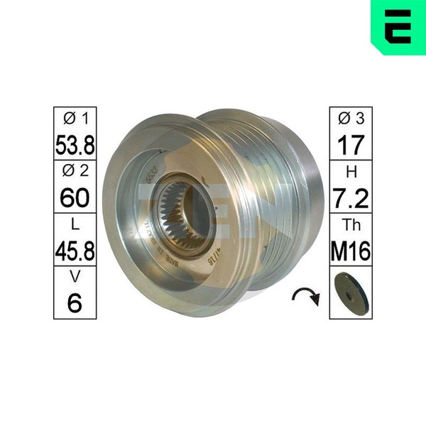 ERA Generatorfreilauf ZN5532 FüR Opel Vectra CC Z02 Signum Z03 Zafira Family A05-image