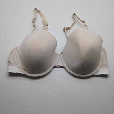 Lively Women Bra 38D Beige T Shirt Underwired Lace Strap Adjustable