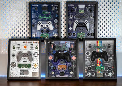 PlayStation Controller Teardown Art, PS1,PS2,PS3,PS4,PS5 Display, PS Gamer Gift