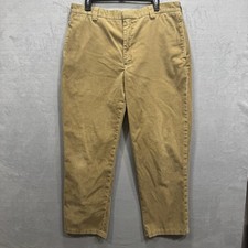 L.L. Bean Corduroy Pants Classic Fit Tan Straight Leg Mens 36